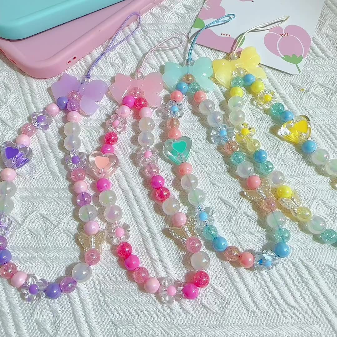 Creative Sea Salt Jelly Bow Phone Chain Accessories