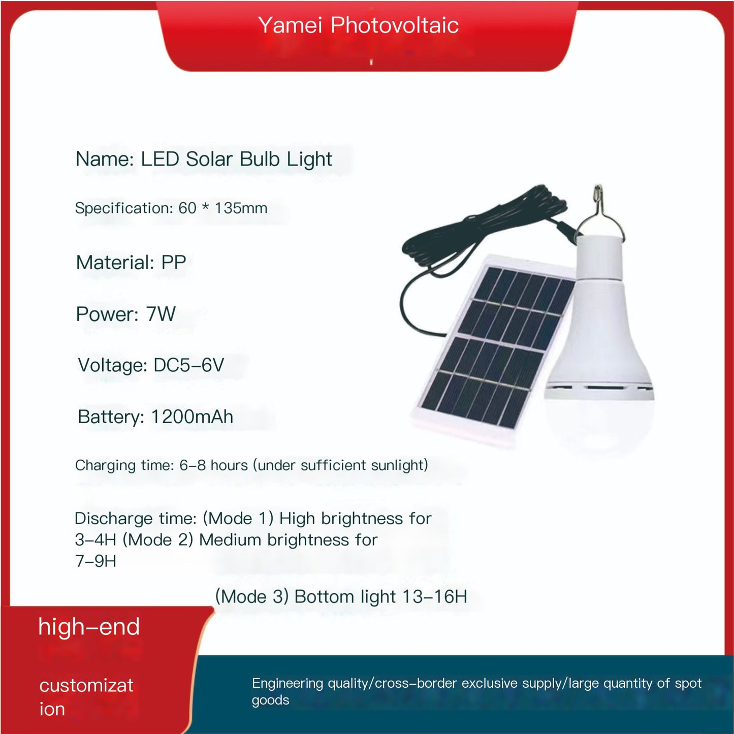 Solar Outdoor Emergency Charging LED Street Light