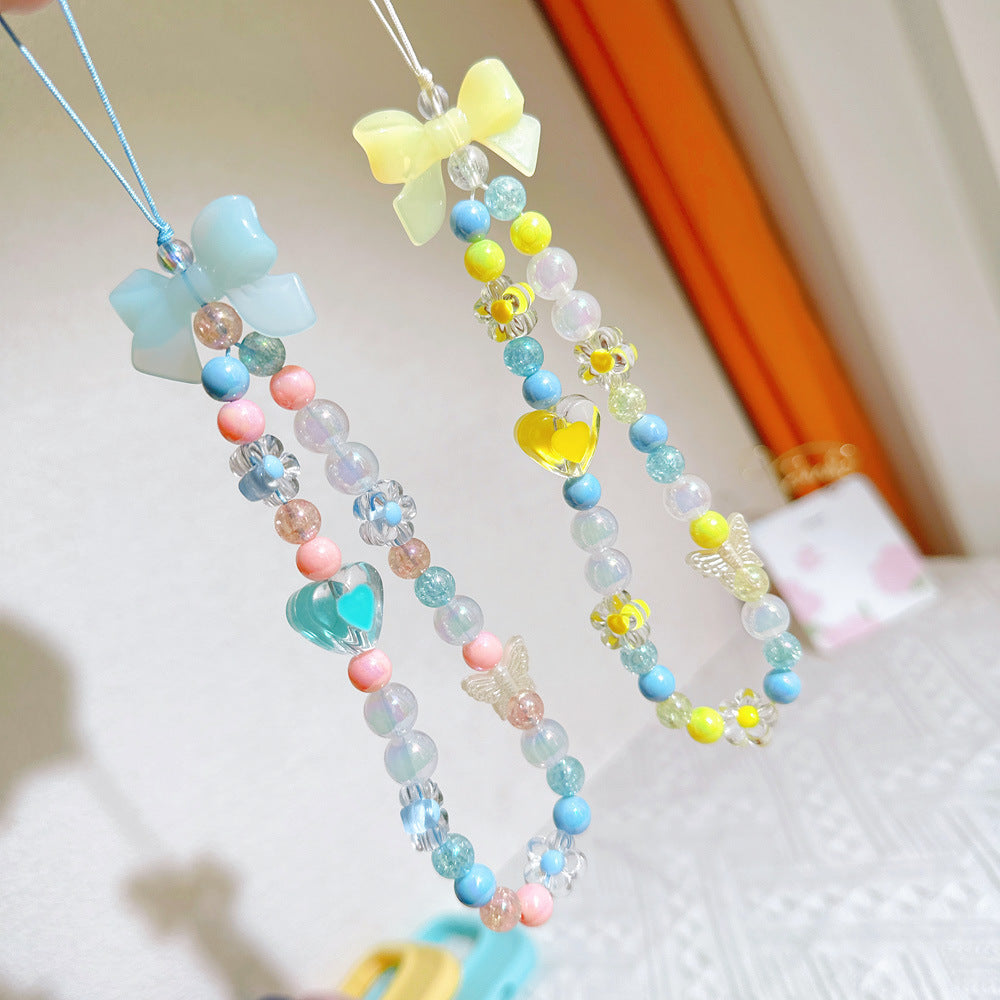 Creative Sea Salt Jelly Bow Phone Chain Accessories