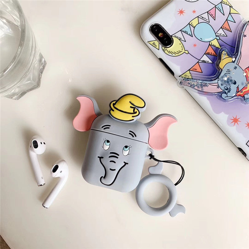 Cute Cartoon Elephant Bluetooth Earphone Case (Silicone)
