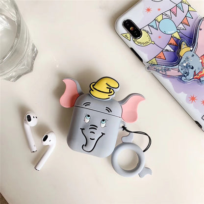 Cute Cartoon Elephant Bluetooth Earphone Case (Silicone)