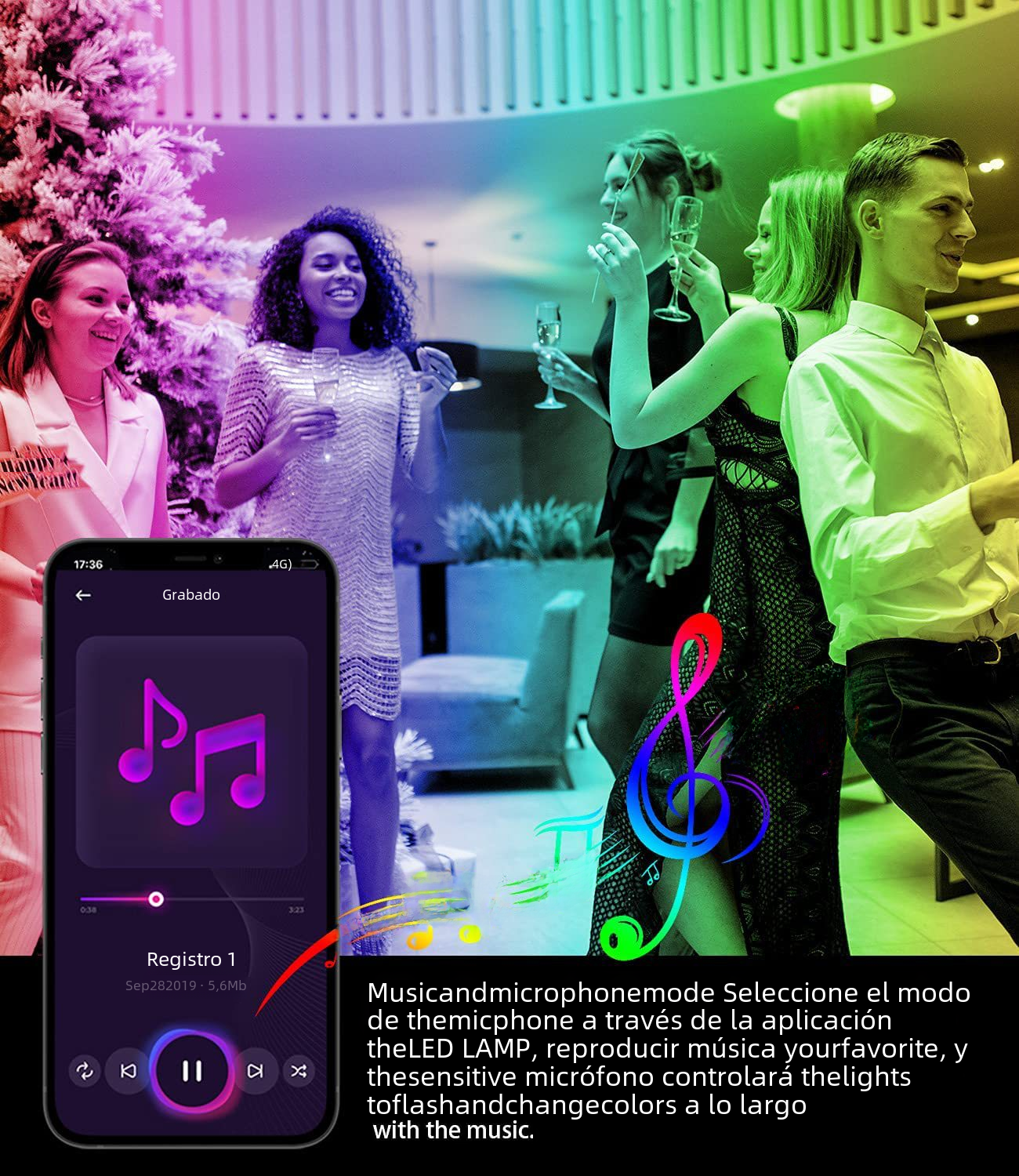 40-Key Bluetooth Fairy Lights with App Control