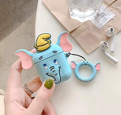 Cute Cartoon Elephant Bluetooth Earphone Case (Silicone)