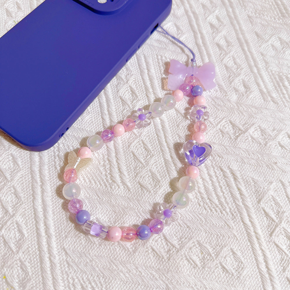 Creative Sea Salt Jelly Bow Phone Chain Accessories