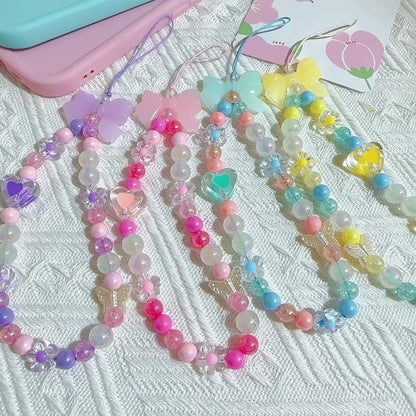 Creative Sea Salt Jelly Bow Phone Chain Accessories