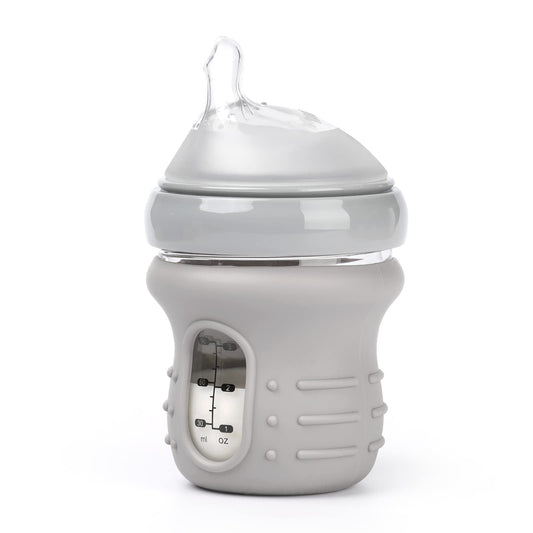 haakaa Glass Baby Bottle Sleeve - Non Slip Silicone Bottle Cover for Wide Neck Glass Baby Bottle 4.2oz -1pk
