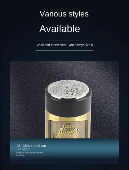 LARGNER Mini Electric Shaver - Rechargeable Travel Size