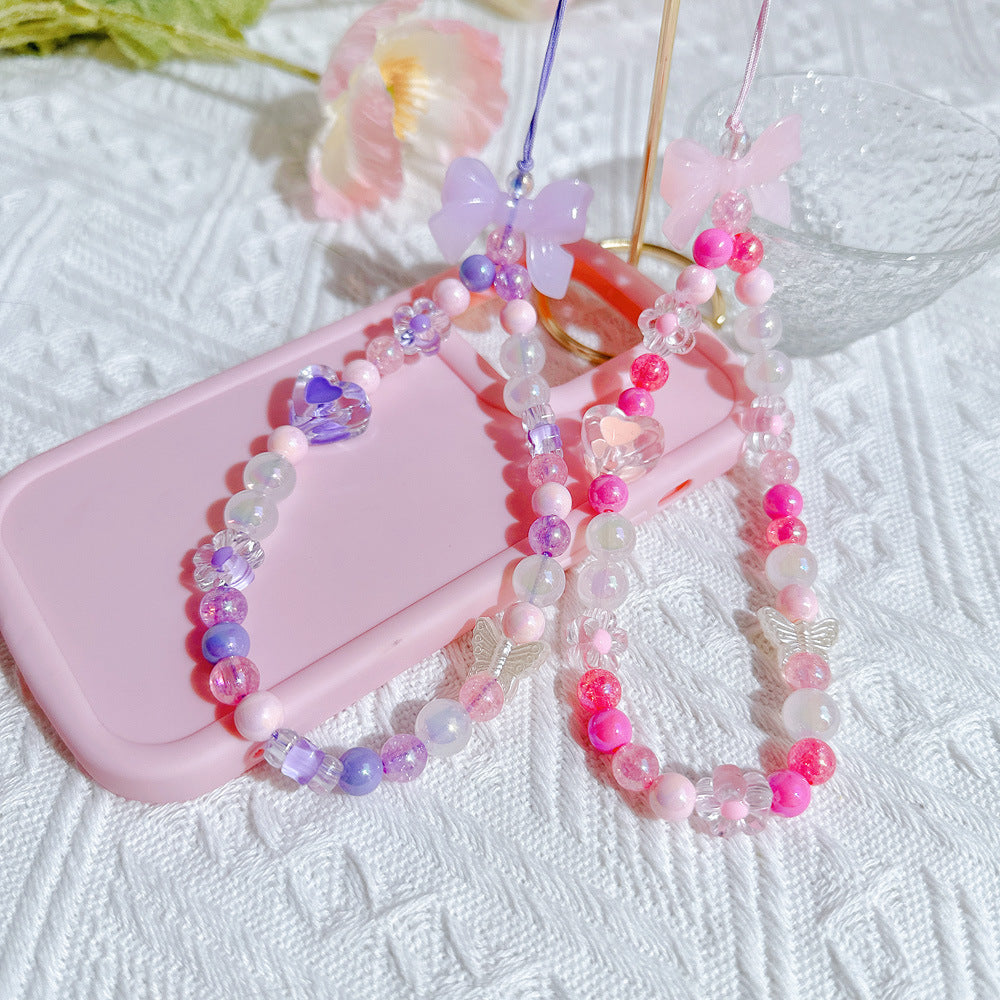 Creative Sea Salt Jelly Bow Phone Chain Accessories