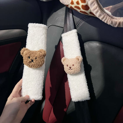Cartoon Bear Car Seat Belt Shoulder Cover