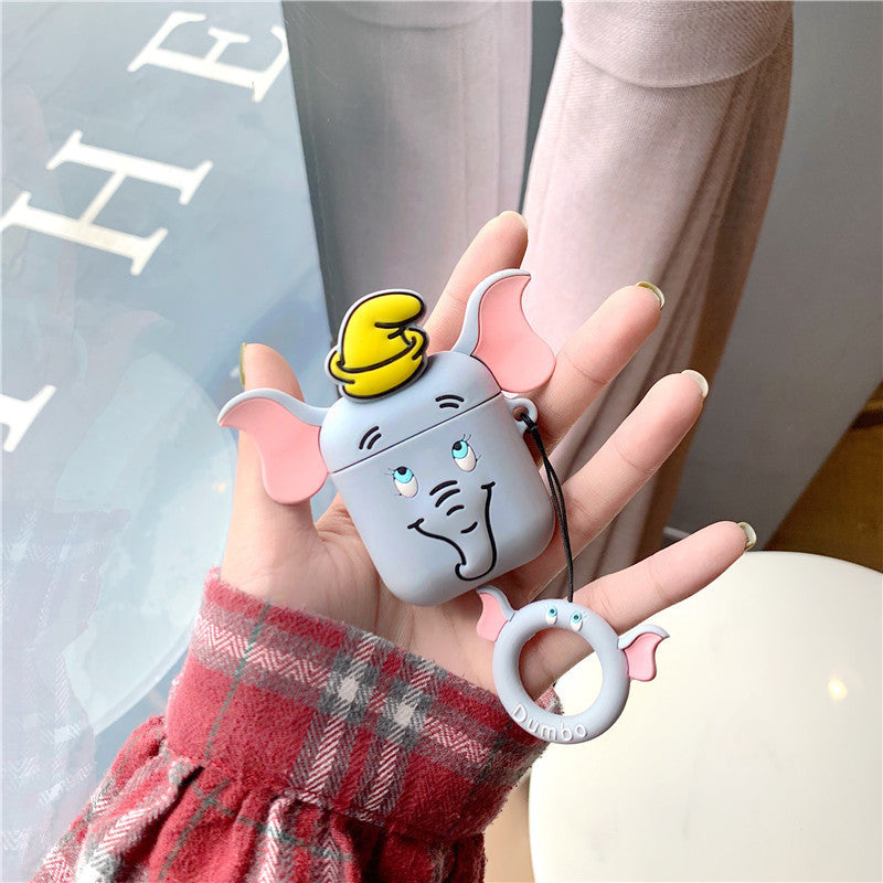 Cute Cartoon Elephant Bluetooth Earphone Case (Silicone)